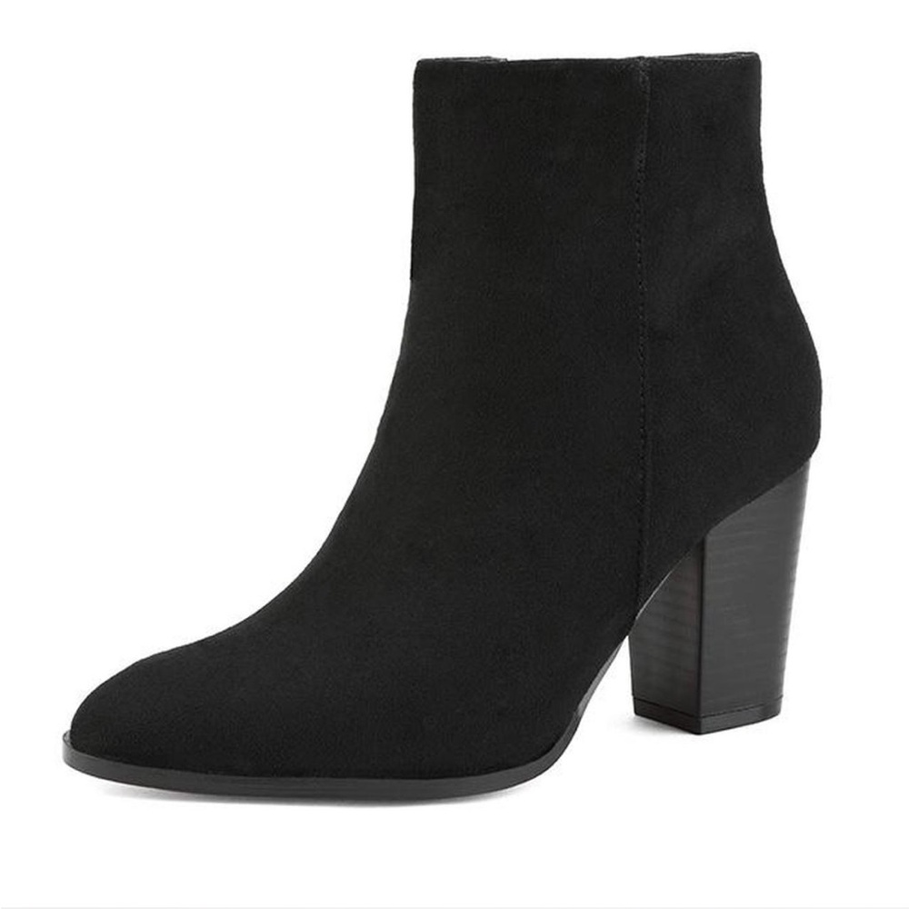 Dream Pairs Black Ankle Boots Heels Size 7.5